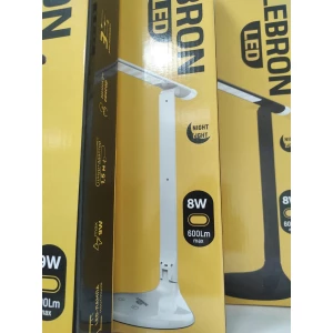 Изображение товара -  LED лампа настільна  LEBRON L-TL-L, 8W.4100K,3 рівня потуж.,нічник,  біла