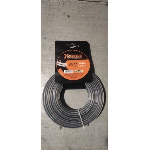 Изображение товара -  Ліска до мотокоси X-TREME 3,0мм*15м Dual,Квадрат з сердечником, діаметр 3,0мм, довжина 15м.сіра