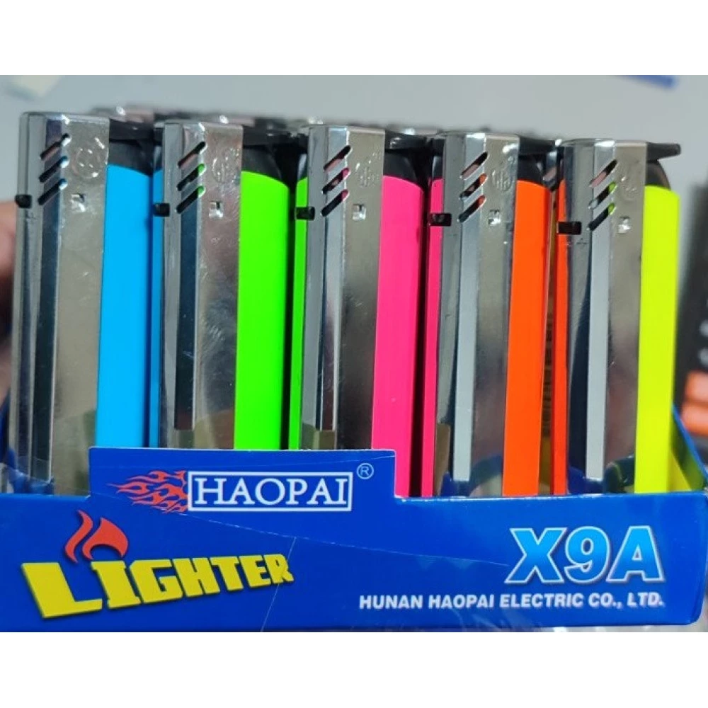 Запальничка турбо Метал різноколор №Х9А уп - 50шт Ящ20уп