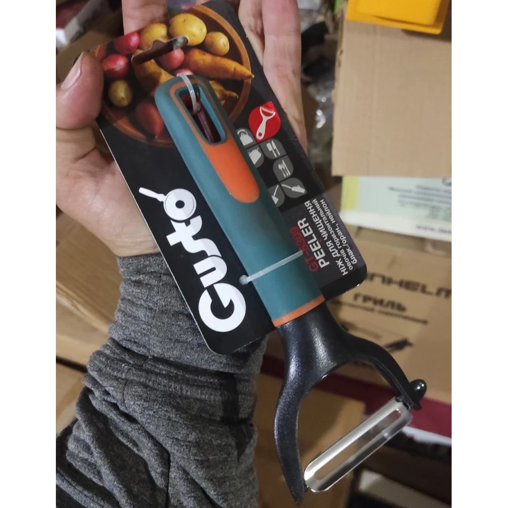 Ніж для чищення овочів горизонтальний “Gusto“ , блак/ор. GT-5309