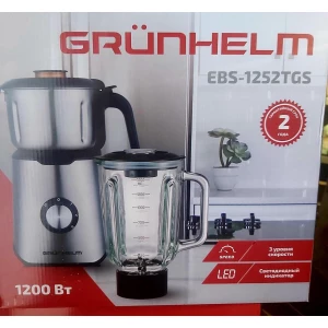 Изображение товара -  Блендер стаціонарний GRUNHELM EBS-1252GS, 1200Вт, 3швидк., нержав.сталь,