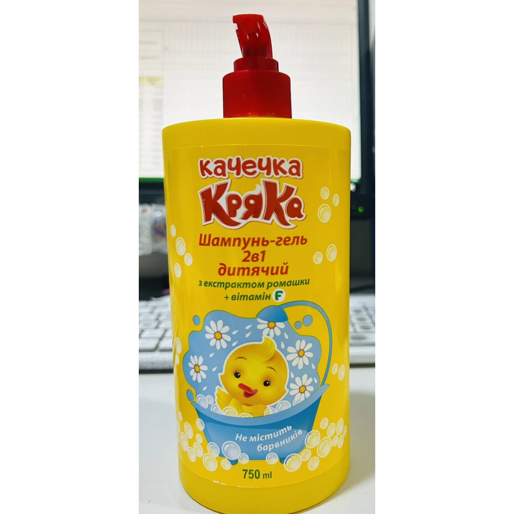 Шампунь-гель 2 в 1 дитина “Качка Кряка“ з екстрактом ромашки 750 ml