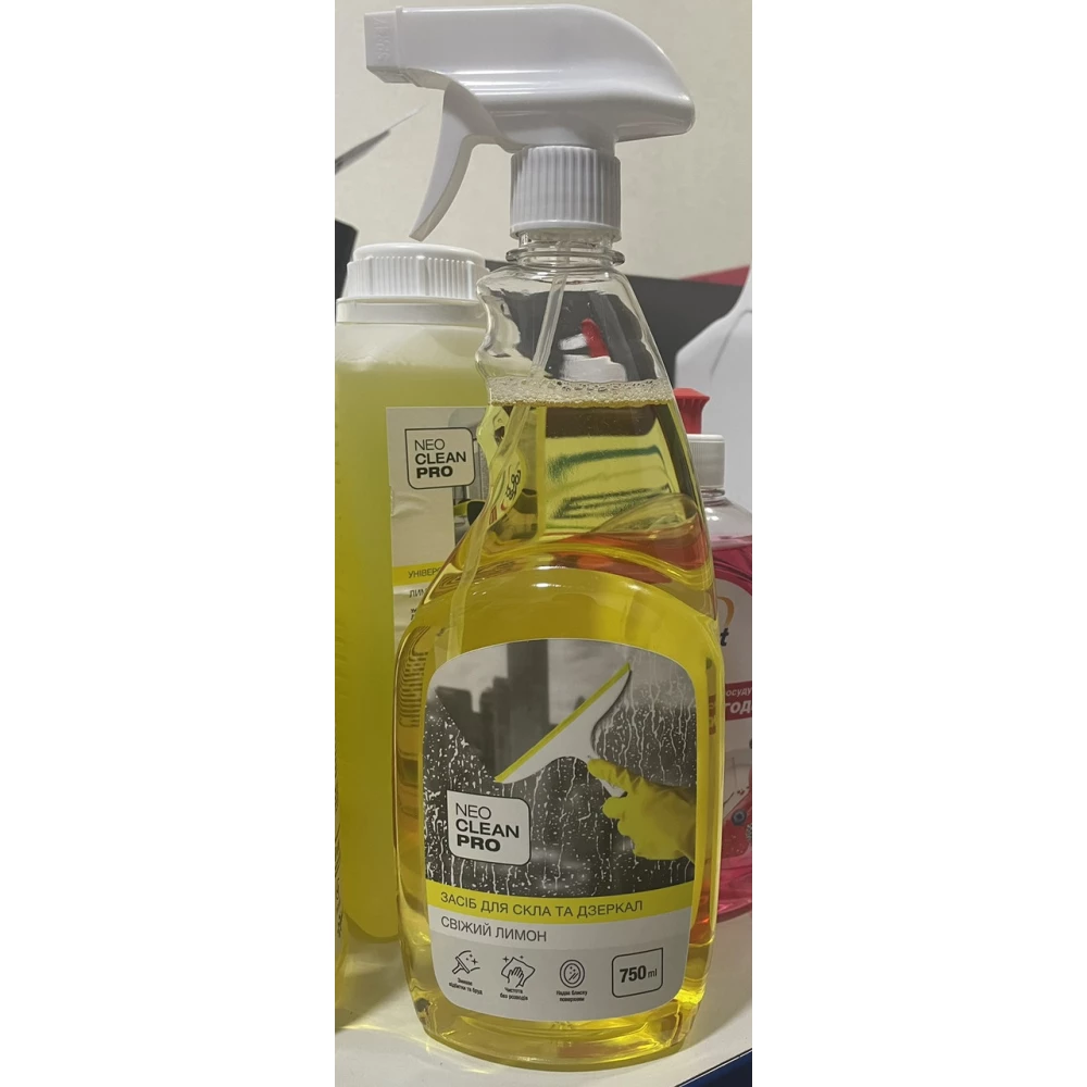 Засіб для скла та дзеркал “Свіжий лимон“ Розпилювач 500мл.NeoCleanPro