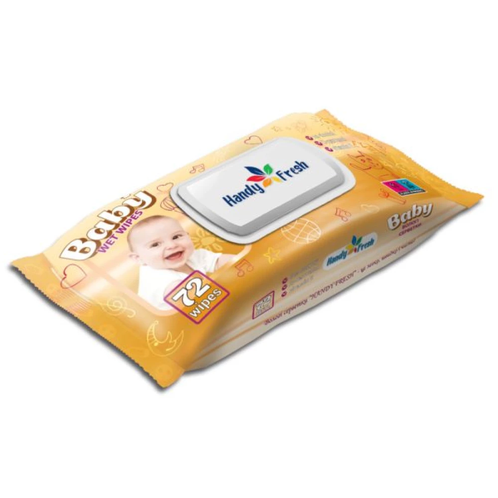 Волога серветка “Handy Fresh“ 72 л. Яблуко з КЛАПАНОМ, ящ.16шт.