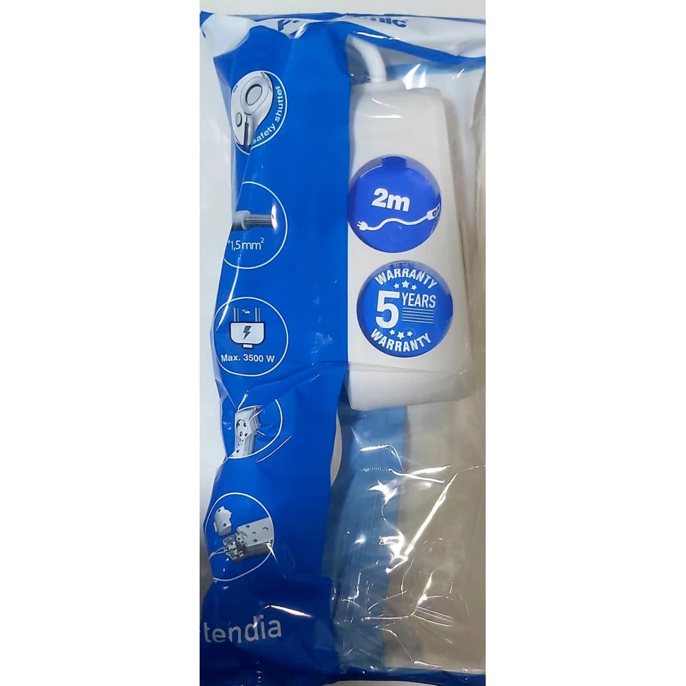 Подовжувач  2 гнізда. , 2 м. “Panasonic“, VLTB02222GR-UA