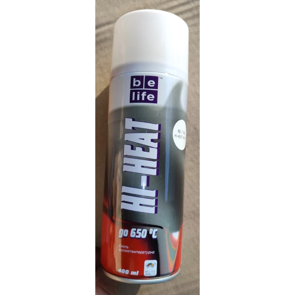 Авто емаль біла високотермічна HI-HEAT 400мл. White 1140
