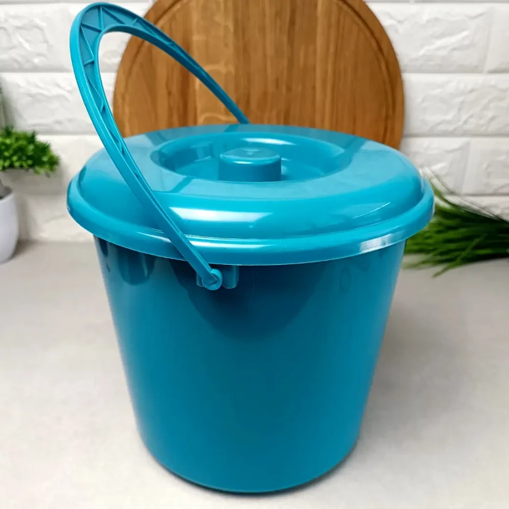 Відро з кришкою пластмас 10л. кольор. харч.