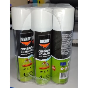Изображение товара -  Аерозоль “Вихор“ від комарів та кліщів, гедзів 150мл на 4 години (12шт/ящ48)
