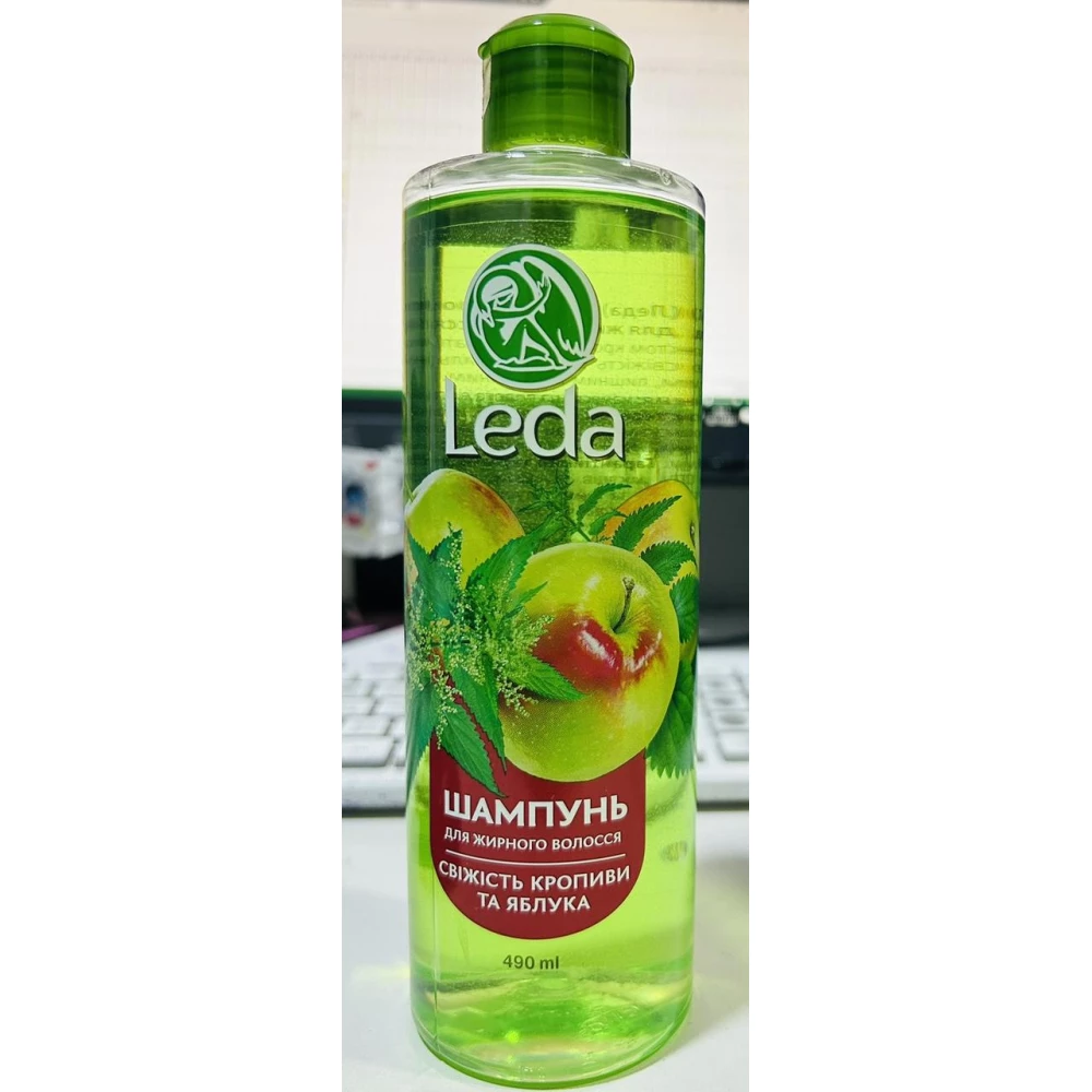 Шампунь Leda (Леда) “Свіжість кропиви та яблука“ для жирного волосся 490 ml ящ.20шт.