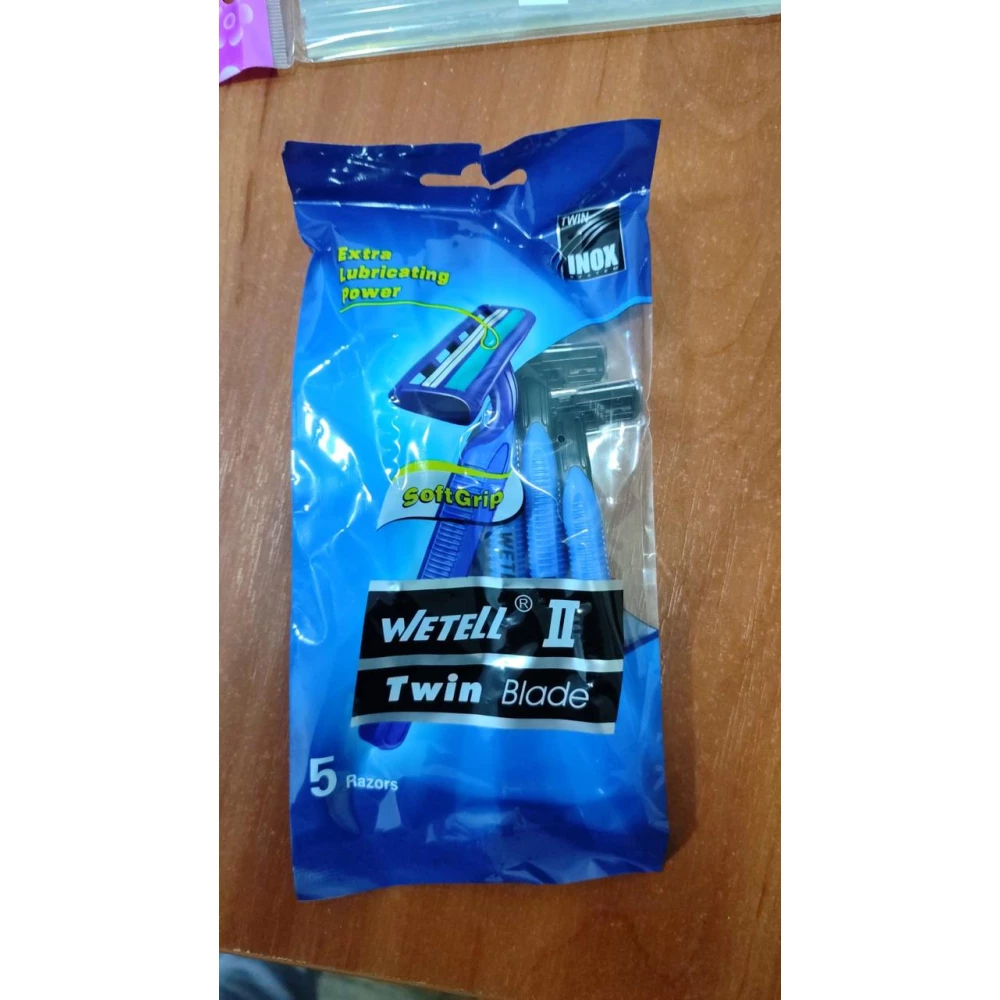 Станок д.б.Wetell 2лезо, 5шт в пакеті