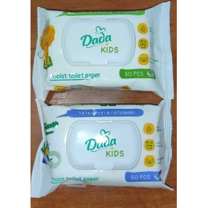 Изображение товара -  Вологий туалетний папір дитячий з клапаном “Dada“ 50шт.