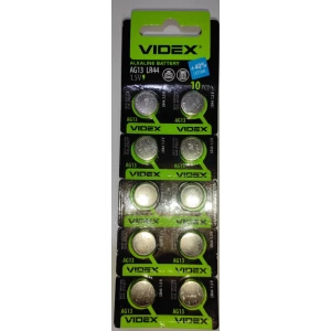 Изображение товара - Батарейка VIDEX AG13 (LR-44) blister Alkaline Таблетка, Блістер-10шт.