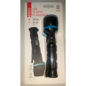 Изображение товара -  Ліхтарик Led  ручний чорний 3*20Lm. 2*AA 75-15-08